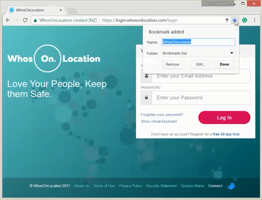 Bookmarking the WhosOnLocation Login Page WhosOnLocation Help Center
