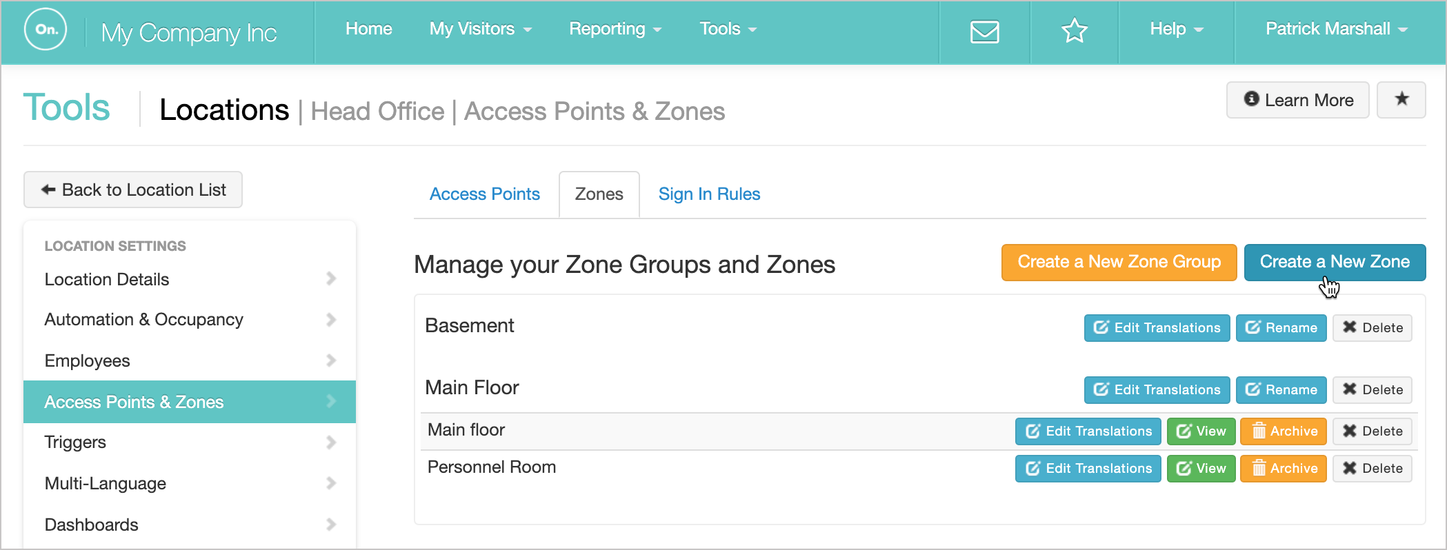 Set up location zones – WhosOnLocation | Help Center