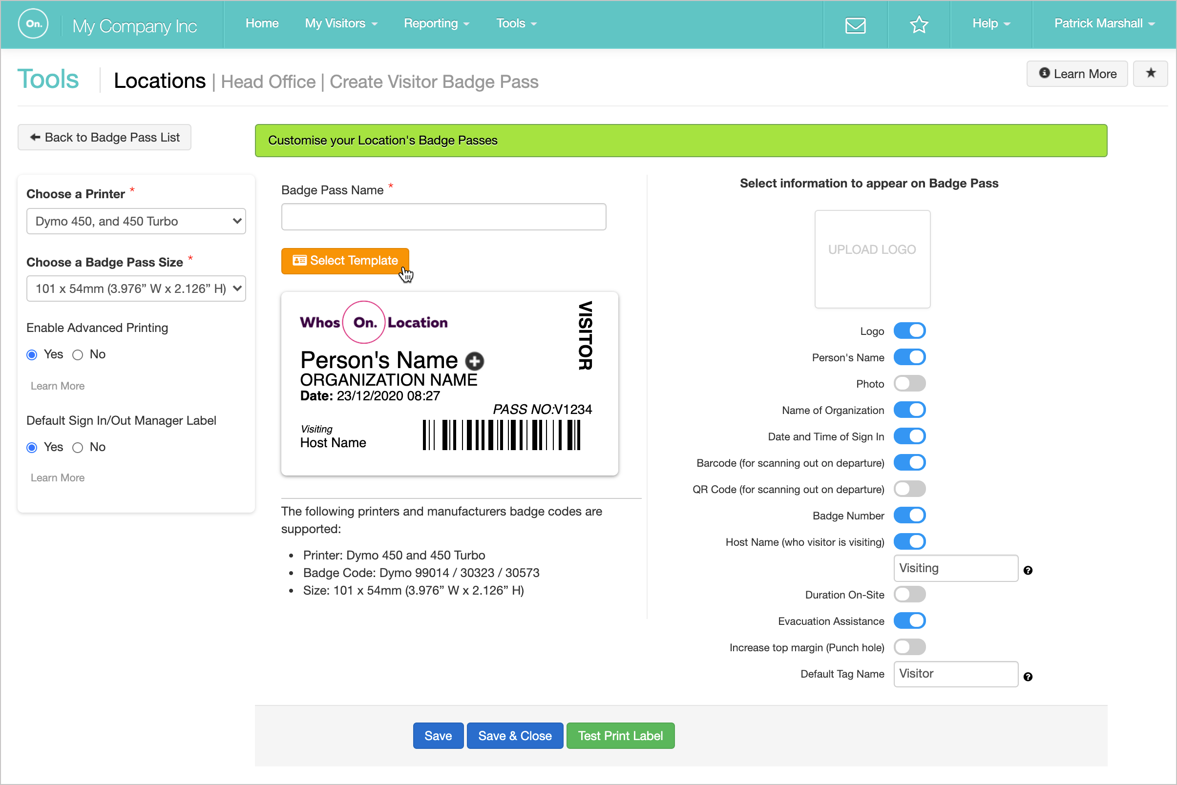 Set up a badge pass template WhosOnLocation Help Center